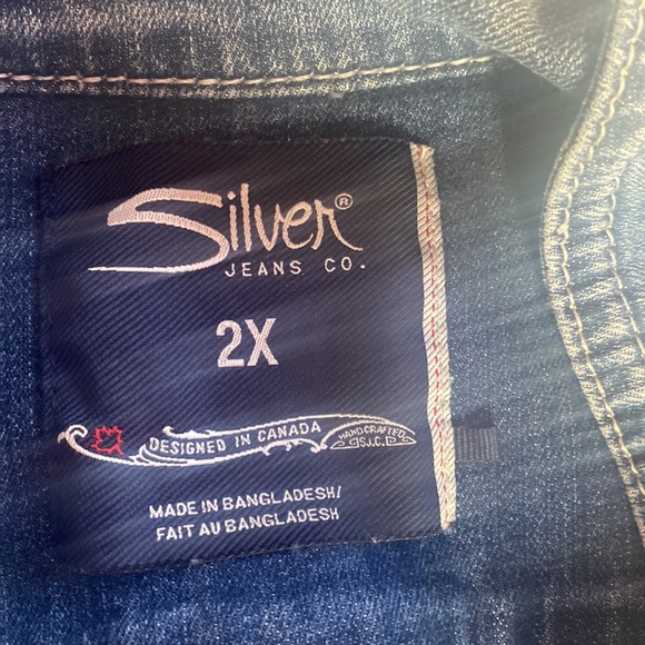 2x silver jean jacket - Picture 2 of 3